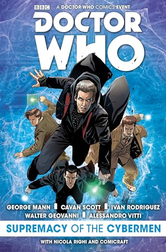 Doctor Who comic cover featuring the Doctor and companions in action.