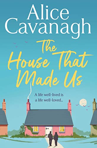 BookLined book cover with a pink cottage and two figures under a blue sky.