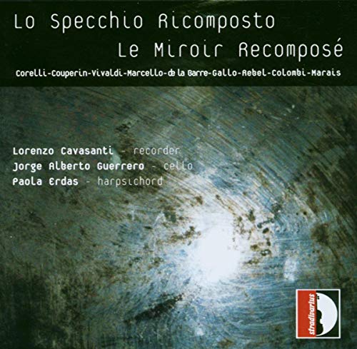 CD cover with dark, abstract background and white text listing artist names.