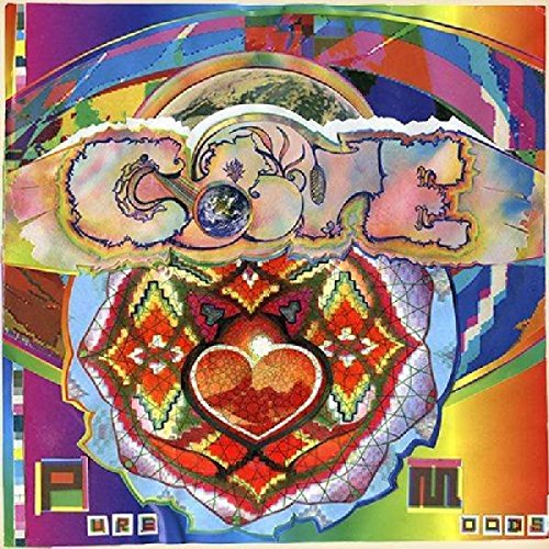 Psychedelic album cover with an eye, heart, and colorful abstract patterns.