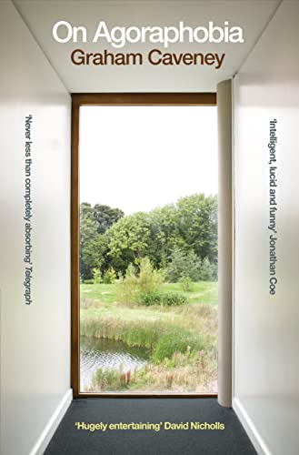Book cover: “On Agoraphobia” with a view through a doorway to greenery.