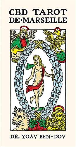 Tarot card featuring figures within a rope circle, titled "CBD TAROT DE MARSEILLE".