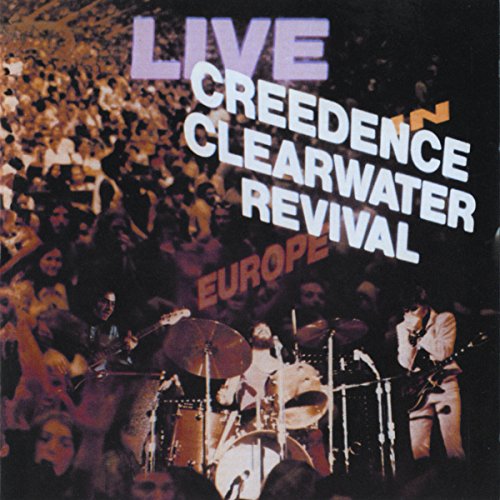 Creedence Clearwater Revival "Live in Europe" album cover with a concert crowd.