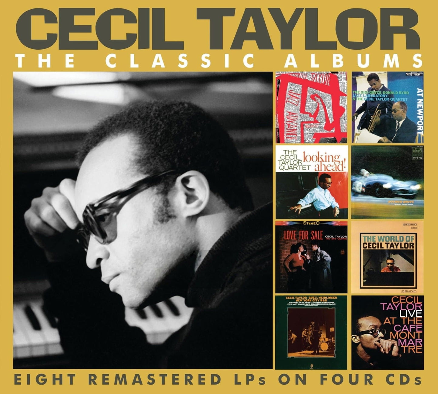 Cecil Taylor CD box set with portrait and album cover images.