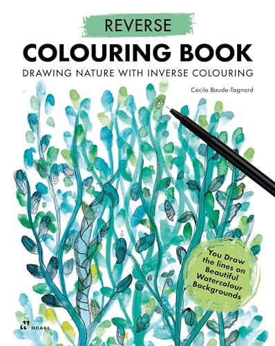 Book cover with watercolor foliage and a black pen drawing on it.