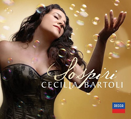 Cecilia Bartoli album cover with bubbles and elegant script text.