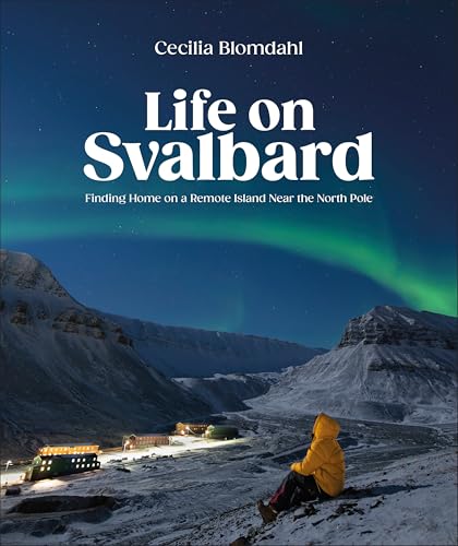 Book cover: snowy landscape, aurora borealis, and a person in yellow.