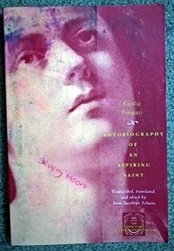 Book cover: "Autobiography of an Aspiring Saint" with a blurred portrait.