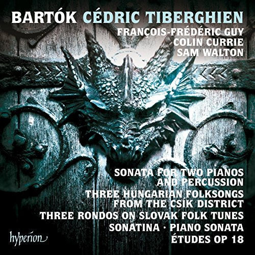 CD cover for Bartók piano music featuring ornate, dark metalwork.
