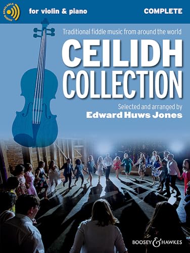 Sheet music cover with a fiddle illustration and dancing figures.