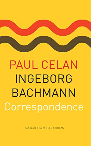 Book cover: "Correspondence" by Celan & Bachmann, with wavy red and brown lines.