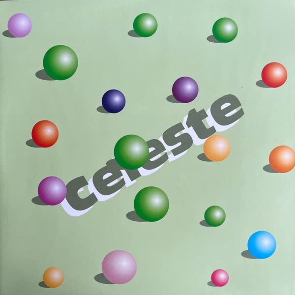 Vinyl record cover with colorful spheres and the word “Celeste”.
