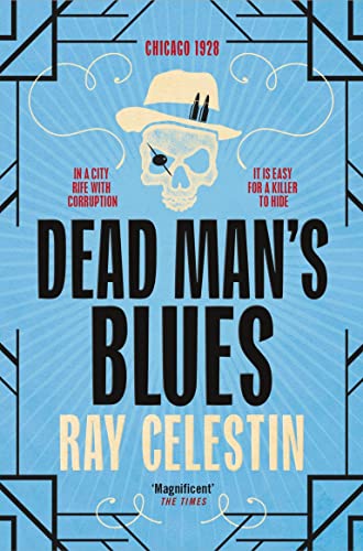 Book cover: skull wearing a hat, title "Dead Man's Blues" in bold text.