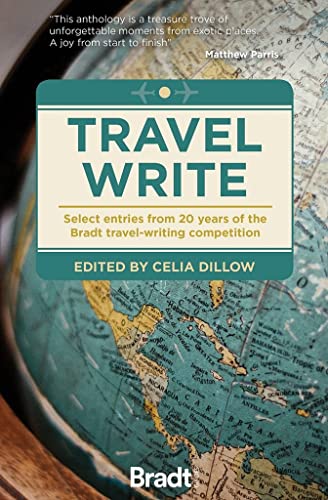 Book cover with “Travel Write” title over a world globe background.
