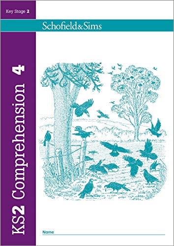 Book cover with illustration of birds in trees, titled “KS2 Comprehension 4”.