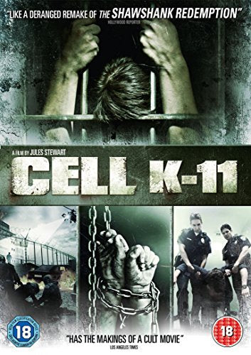 DVD cover for "Cell K-11" depicting a person in prison restraints.