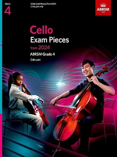 ABRSM Grade 4 cello exam pieces book cover with two cellists.