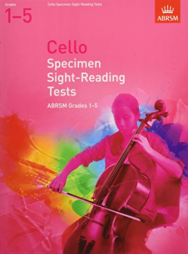 Pink cover with cello player and music notes, ABRSM sight-reading tests.