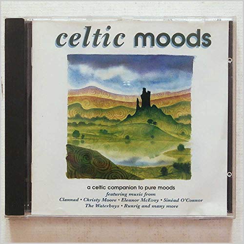 CD case for “Celtic Moods” with landscape painting and artist names.