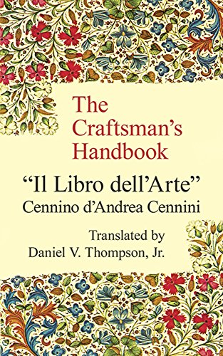 Book cover for The Craftsman's Handbook with floral border and text on cream background.