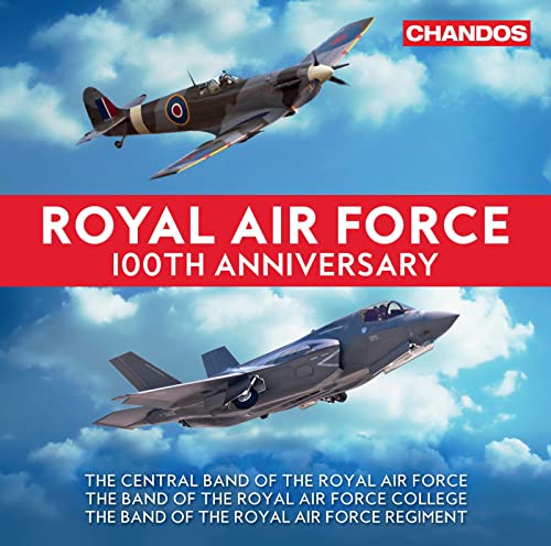 CD cover for Royal Air Force 100th Anniversary featuring vintage and modern aircraft.