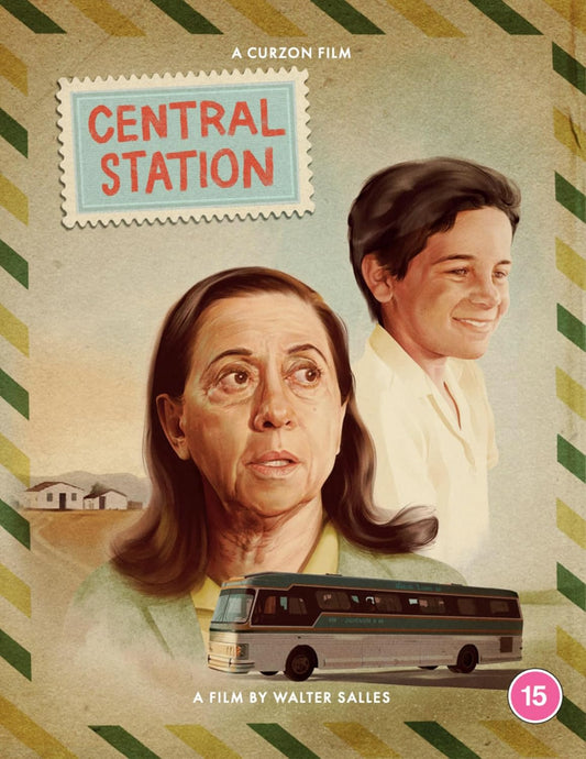 Blu-ray cover for "Central Station" featuring two people and a bus.