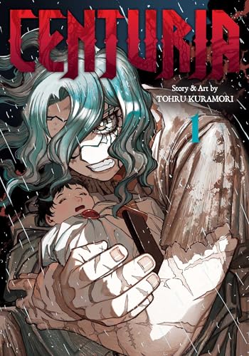 “Centuria, Vol. 1” cover: manga illustration of a man holding a child.