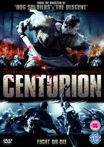 DVD cover art for Centurion featuring a warrior with a sword and battle scenes.