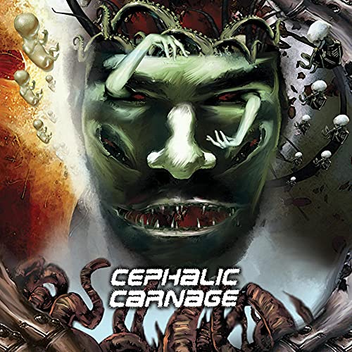 CD cover art: grotesque green face with hands and skeletal figures.