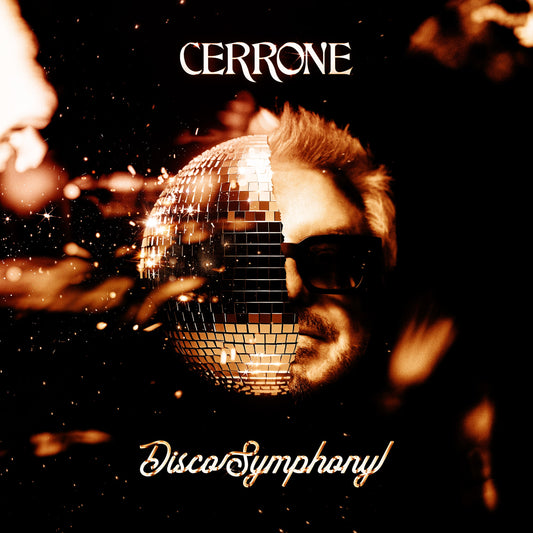 Cerrone “Disco Symphony” CD cover: man’s face obscured by a disco ball.