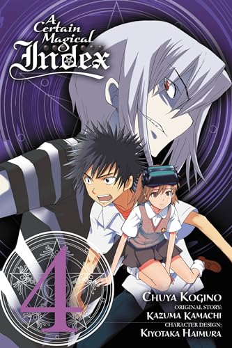 Manga cover featuring three anime-style characters, volume four of "Certain Magical Index".