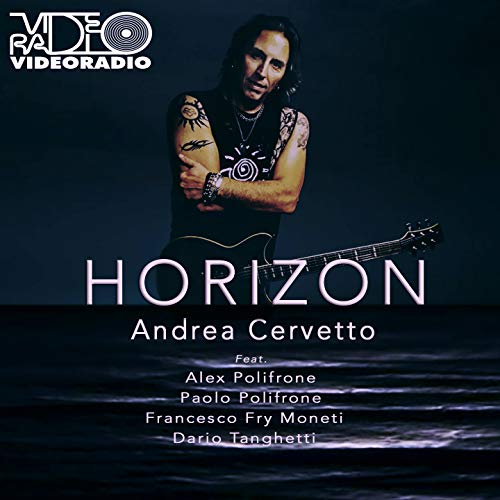 CD cover for Andrea Cervetto’s “Horizon” featuring a musician with tattoos.
