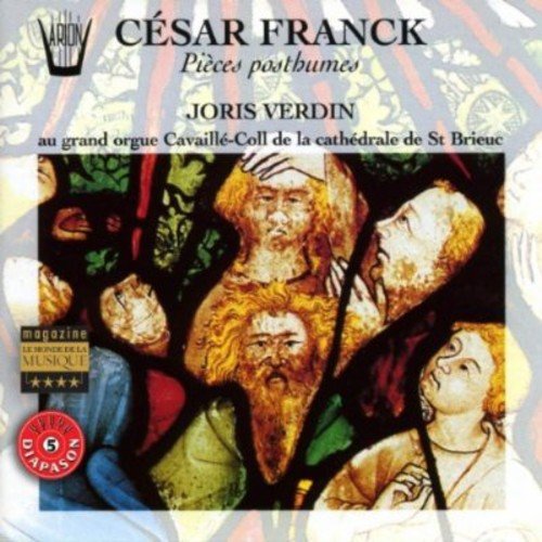 CD cover featuring a detail from a stained-glass window depicting figures.