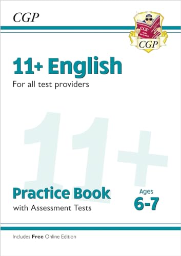 CGP 11+ English practice book cover for ages 6-7.