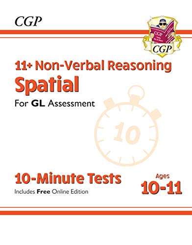 The image shows a white book cover with orange and black text and a stopwatch graphic. Alt text: White book cover with orange text, stopwatch graphic, and "CGP" logo.