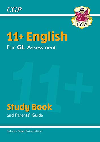 Cover of a teal 11+ English study book with large white “11+” text.