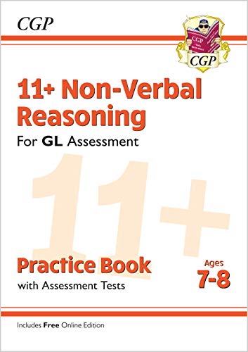 Cover of a practice book for 11+ non-verbal reasoning, ages 7-8.