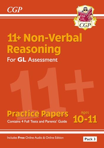 CGP 11+ Non-Verbal Reasoning practice papers book cover for GL Assessment, ages 10-11.