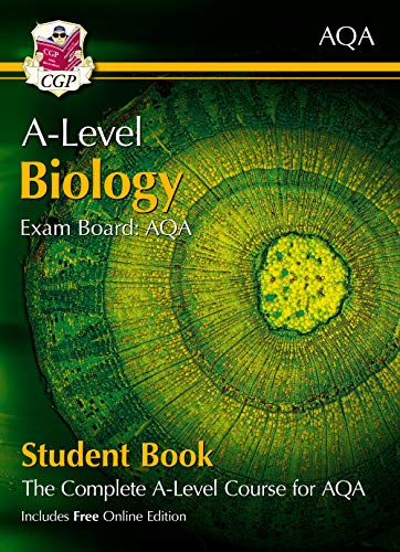 A-Level Biology textbook cover with a green plant cell image.