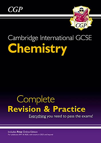CGP Cambridge International GCSE Chemistry revision and practice book cover.