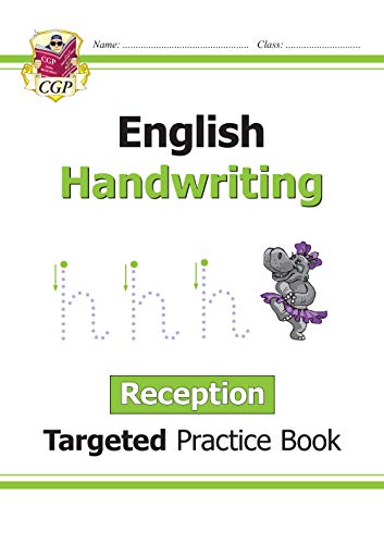 CGP English Handwriting Reception targeted practice book cover with dotted letter h exercises.