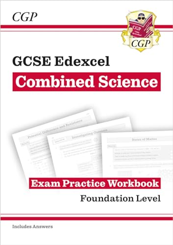 GCSE Combined Science Foundation workbook cover with sample pages.