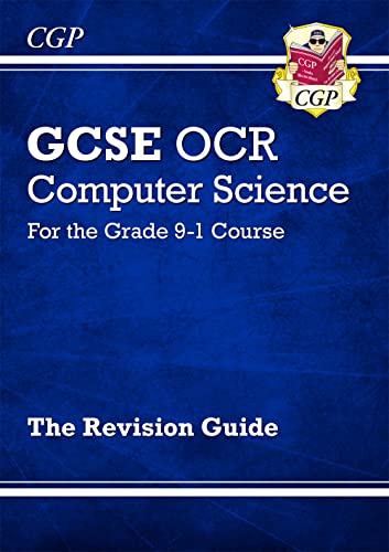 CGP GCSE OCR Computer Science revision guide book cover with blue textured background.