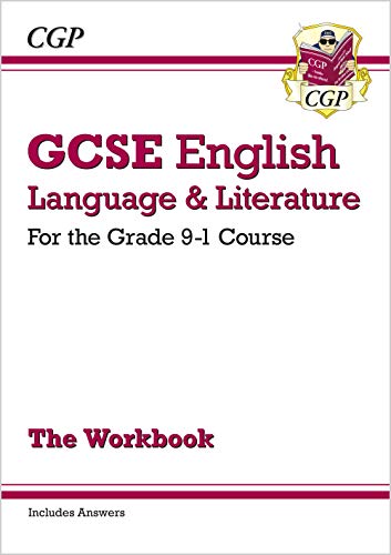 GCSE English Language & Literature workbook cover with CGP logo.