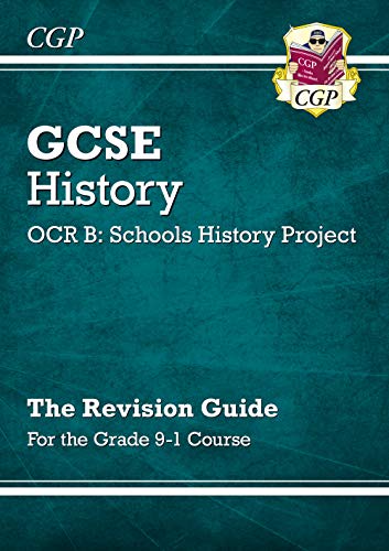GCSE History revision guide cover, dark teal with white text and crest.