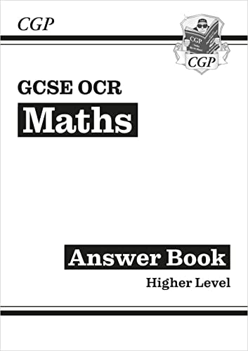 Black and white cover of “GCSE OCR Maths Answer Book: Higher Level”.