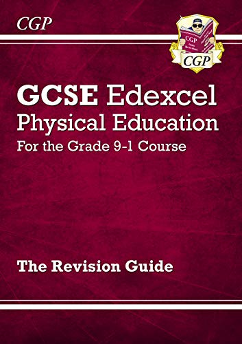 Red GCSE Physical Education revision guide with crest and white text.