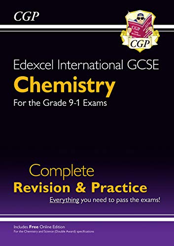 CGP Edexcel International GCSE Chemistry revision guide cover with black and purple background.