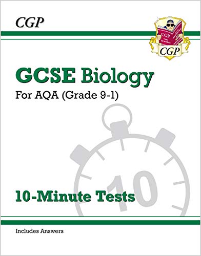 CGP GCSE Biology AQA Grade 9-1 10-Minute Tests revision book cover.