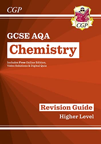 Red GCSE Chemistry revision guide with “Higher Level” text.